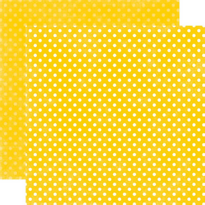 Essentials - Dots Primary - Lemon Drops Small Dots 12x12 d/sided paper (pack of 10)
