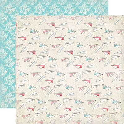 PREORDER Head Over Heels - Paper Airplanes 12x12 d/sided paper (pack of 10)