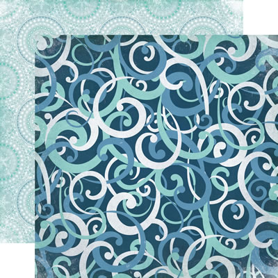 Keepin' Cosy - Winter Swirls 12x12 d/sided paper (pack of 10)