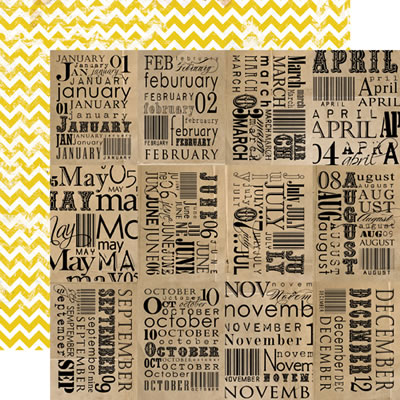 Photo Freedom - Birthday Wishes - All Year Long 12x12 d/sided paper (pack of 10)