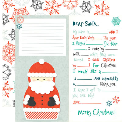 Photo Freedom - Dear Santa - Dear Santa 12x12 d/sided paper (pack of 10)