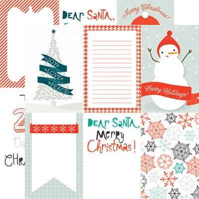 Photo Freedom - Dear Santa - Happy Holiday 12x12 d/sided paper (pack of 10)