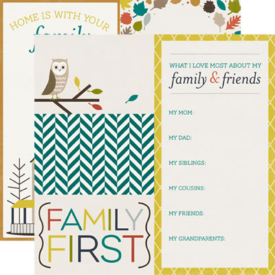 Photo Freedom - Oh So Thankful - Family First 12x12 d/sided paper (pack of 10)