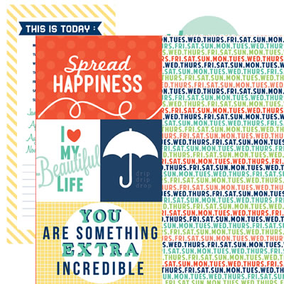 Photo Freedom - Happy Go Lucky - Spread Happiness 12x12 d/sided paper (pack of 10)
