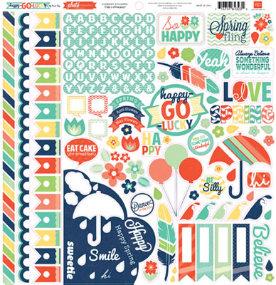 Photo Freedom - Happy Go Lucky - Element Stickers (pack of 5)