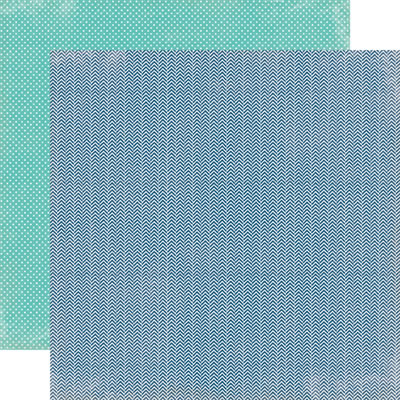 Photo Freedom - Volume 1 - Navy Chevron 12x12 d/sided paper (pack of 10)