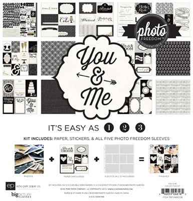 Photo Freedom - You & Me - Collection Kit incl. 6 papers- 1 sticker sheet- 5 photo sleeves (sold individually)