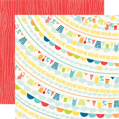 A Perfect Summer - Clothesline 12x12 d/sided paper (pack of 10)