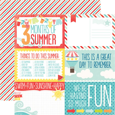 A Perfect Summer - 4x6 Journaling Cards 12x12 d/sided paper (pack of 10)