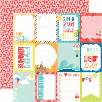 A Perfect Summer - 3x4 Journaling Cards 12x12 d/sided paper (pack of 10)