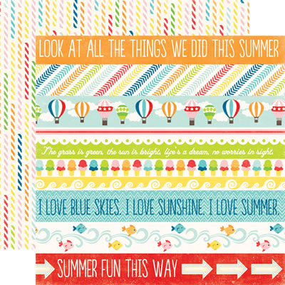 A Perfect Summer - Border Strips 12x12 d/sided paper (pack of 10)