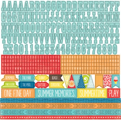 A Perfect Summer - Alpha Stickers (pack of 5)
