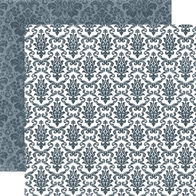 Style Essentials - 5th Avenue - Graphite Damask 12x12 d/sided paper (pack of 10)