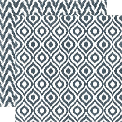 Style Essentials - 5th Avenue - Graphite Ikat 12x12 d/sided paper (pack of 10)