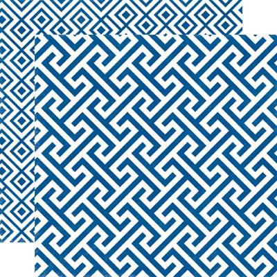 Style Essentials - 5th Avenue - Sapphire Geometric 12x12 d/sided paper (pack of 10)