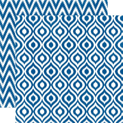 Style Essentials - 5th Avenue - Sapphire Ikat 12x12 d/sided paper (pack of 10)