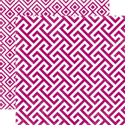 Style Essentials - 5th Avenue - Mulberry Geometric 12x12 d/sided paper (pack of 10)