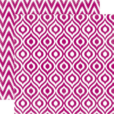 Style Essentials - 5th Avenue - Mulberry Ikat 12x12 d/sided paper (pack of 10)