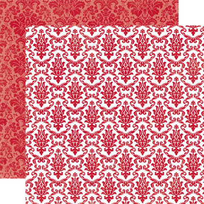 Style Essentials - 34th Street - Lipstick Damask 12x12 d/sided paper (pack of 10)