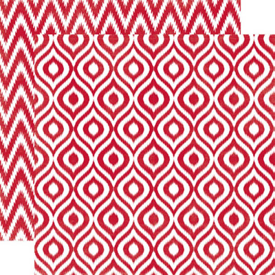 Style Essentials - 34th Street - Lipstick Ikat 12x12 d/sided paper (pack of 10)