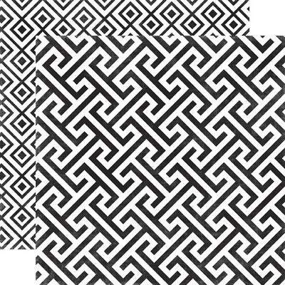 Style Essentials - 34th Street - Onyx Geometric 12x12 d/sided paper (pack of 10)