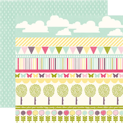 Springtime - Spring Border Strips 12x12 d/sided paper (pack of 10)