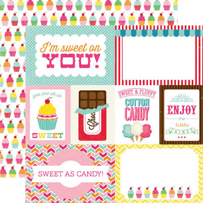 Mini Themes - I Love Candy - Journaling 12x12 d/sided paper (pack of 10)