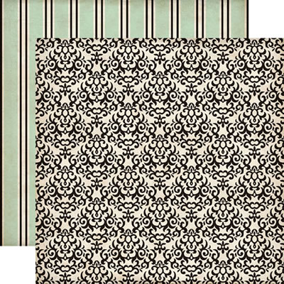 Times & Seasons 2 - Black Damask 12x12 d/sided paper (pack of 10)