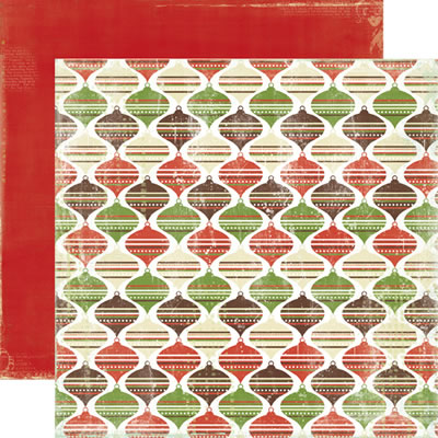 Very Merry Christmas - Large Ornaments 12x12 d/sided paper (pack of 10)
