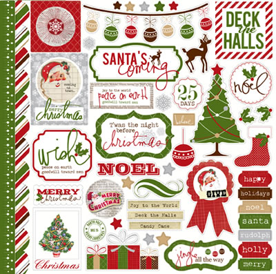 Very Merry Christmas - Element Stickers (pack of 5)