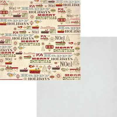 Fancy Pants - Home for Christmas - Holiday Thoughts 12x12 Double-Sided paper  (pack of 10)