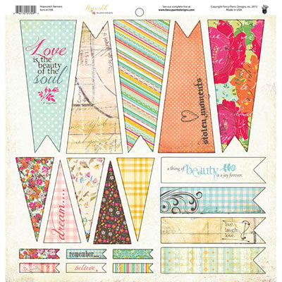 Fancy Pants - Hopscotch - 12x12 Die Cut Banners  (pack of 5)