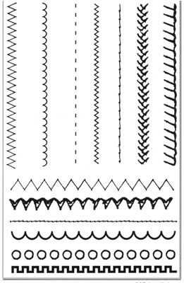 Fontwerks - In Stitches clear stamps (sold individually)