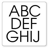 Fontwerks - Unmounted Avante Garde Uppercase Large. Sheet size 135x192mm.  (sold individually)