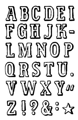 Fontwerks - Printed Letters    (sold individually)