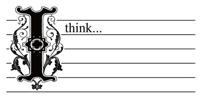 Fontwerks - Think clear stamp by Karen Russell   (sold individually)