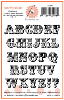 Fontwerks - Unmounted Miss Fancy     (sold individually)
