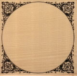 Fontwerks - Vintage Circle wood mounted stamp by Karen Russell     (sold individually)