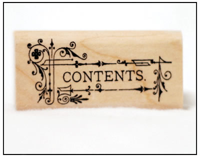 Fontwerks - Contents wood mounted stamp (sold individually)
