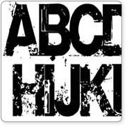 Fontwerks - Unmounted Base02 Uppercase Large. Sheet size 135x195mm. (sold individually)