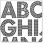 Fontwerks - Unmounted Fortuna Dot Uppercase Large. Sheet size 130x200mm.  (sold individually)