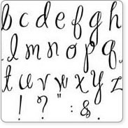 Fontwerks - Unmounted Jerky Tash Lowercase Medium. Sheet size 95x139mm.   MA Sexy   (sold individually)