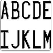 Fontwerks - Unmounted Penitentiary Uppercase Large. Sheet size 116x198mm. (sold individually)