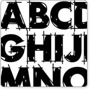 Fontwerks - Unmounted Rough Draft Uppercase Large  (sold individually)