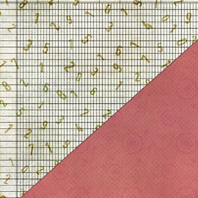 Fontwerks - Numbers Ledger 12x12 double-sided paper  (pack of 10)