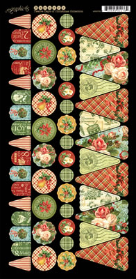 Graphic45 - 12 Days of Christmas - Banners  (sold in 3's)