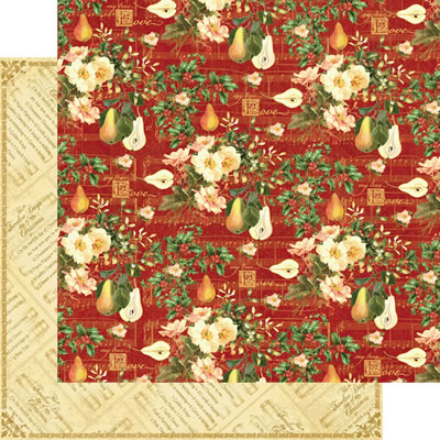 Graphic45 - 12 Days of Christmas - My True Love 12x12 d/sided paper  (pack of 10)