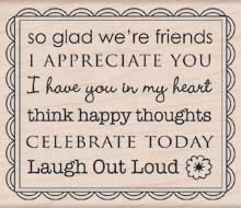 Hero Arts - So Glad We're Friends Greeting  (sold individually)