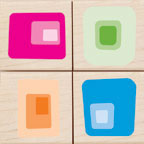 Hero Arts - Quatros Retro Squares  (sold individually)