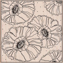 Hero Arts - Large Line Flower  (sold individually)